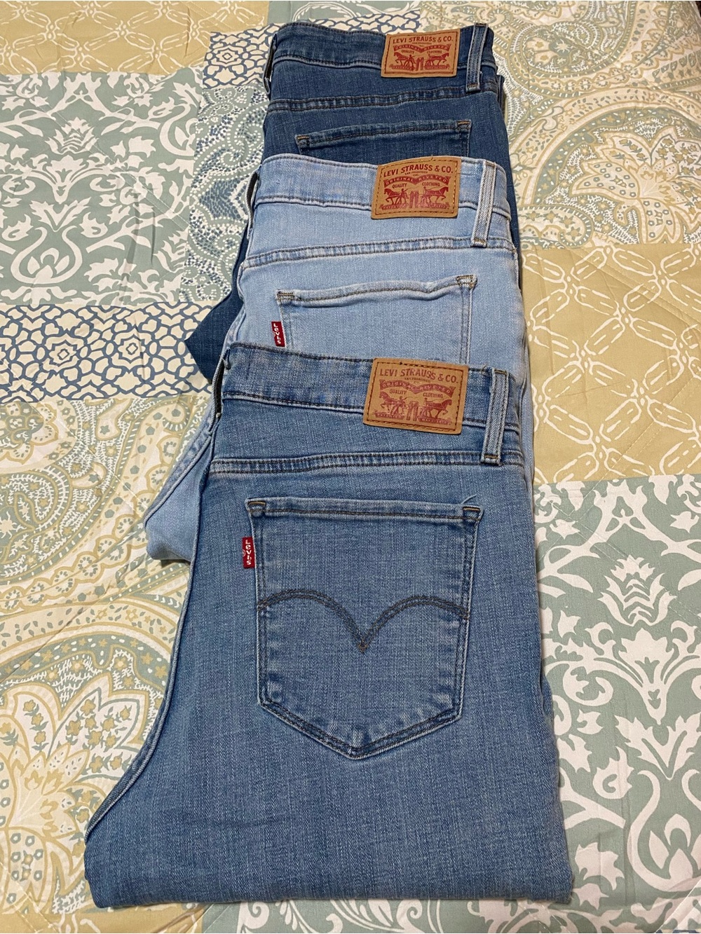 Levi's Women’s Skinny Jeans Bundle - Light & Medium Blue Washes